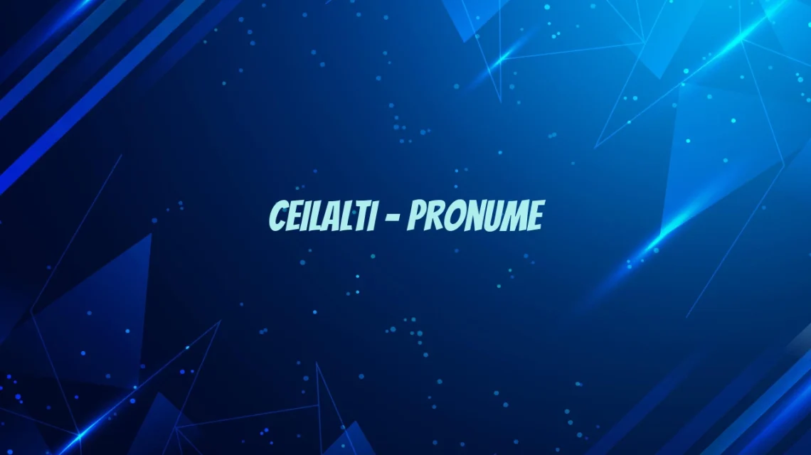 ceilalti pronume