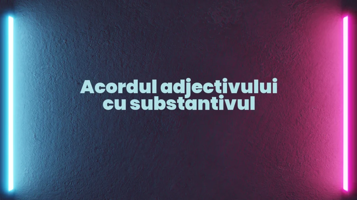 acordul adjectivului cu substantivul