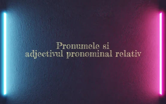 pronumele si adjectivul pronominal relativ