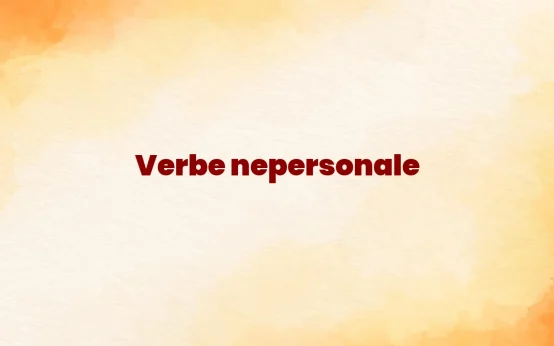 verbe nepersonale